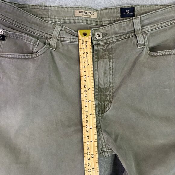 AG Adriano Goldschmied Protege Straight Leg Jeans Men’s 36x34 Olive Green - Picture 2 of 8